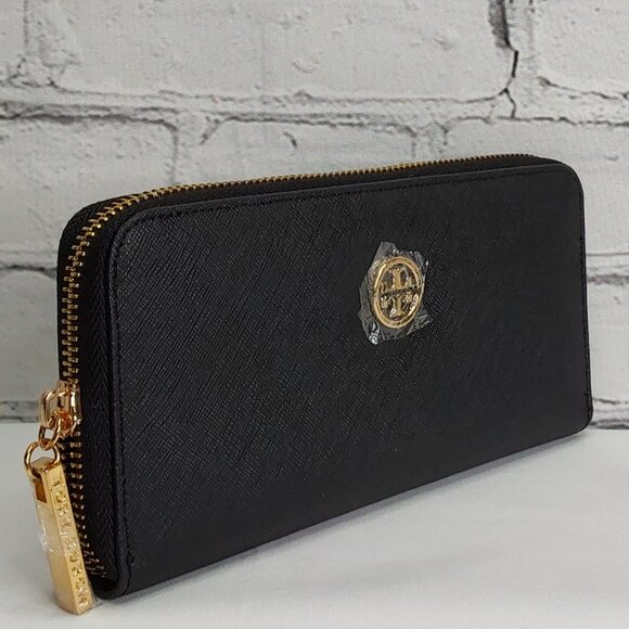 TORY BURCH ROBINSON FULL-ZIP LONG WALLET LEATHER - Picture 2 of 16